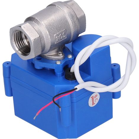 Mini vanne à bille électrique 1/2" en acier inoxydable CR01, raccord fileté BSP, alimentation standard 12 V CC (1/5)