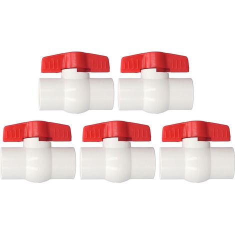 5-teiliges Kugelventil für die Wasserversorgung, PVC-Kunststoff, 20-mm-Schnellkupplung, flexibler Schlauchanschluss, Schraubkugelventil (1/5)