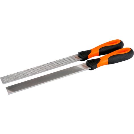 Bahco 4-154-08-2-2 File Set with 200mm Combination Files (4-152/4-153), 25x4.0mm Teeth, Ergo Handle, 2 Units