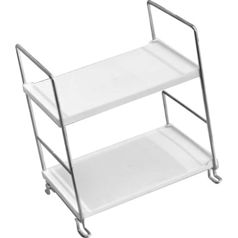 Organisateur de comptoir à 2 niveaux, style nordique, grand espace de rangement, étagère amovible pour chambre, salle de bain et cuisine (1/5)