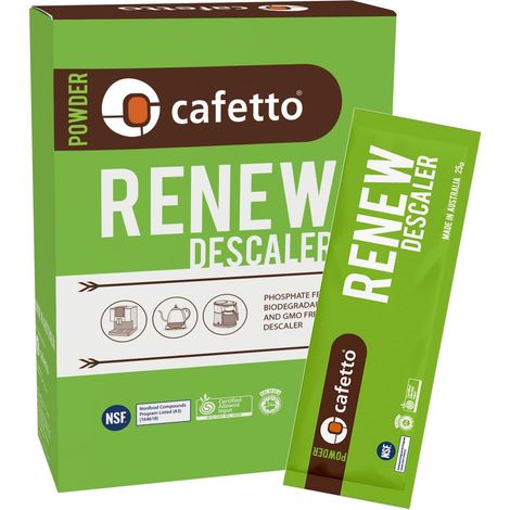 Détartrant Renew (pack de 6 sachets) Conçu pour machines à expresso, chaudières et cafetières Utilisation sûre sur aluminium, laiton et acier inoxydable (1/5)