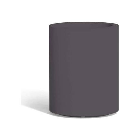 Vase cylindrique moderne Ø40 H50 en polymère anthracite résistant pour l'intérieur et l'extérieur - Fabriqué en Italie - Monacis (1/4)