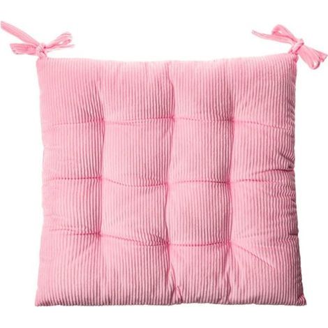 Coussin de chaise en velours côtelé avec dentelle Galette de chaise et coussin de chaise-Ensoleillé (1/5)