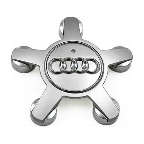 Jeu de 4 enjoliveurs de roue 4f0601165 N, pour jantes de 135 mm Audi (argent) (1/5)