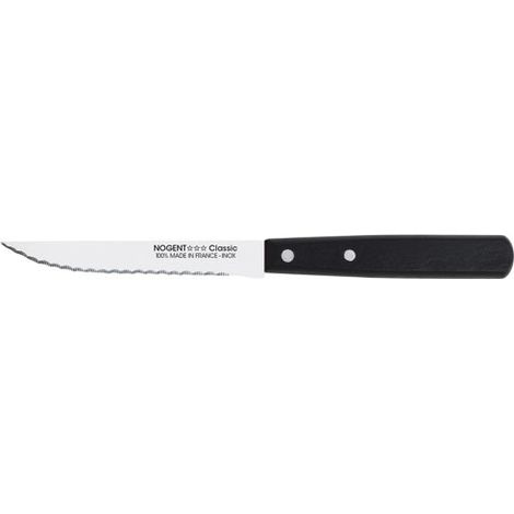 20 Coltelli da bistecca 11 cm nero jet - Classic legno - Nogent