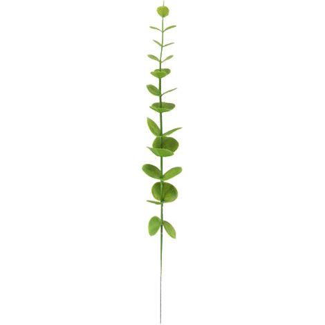 Décor de tige d'eucalyptus 24 feuilles, fil de fer en plastique, Faux Faux artificiel pour décoration de fête de mariage à domicile, vert clair (1/5)