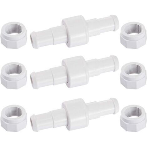 D20 Lot de 3 Raccords Rotatifs pour Tuyau D'arrosage avec 6 Embouts D15 Compatibles avec Zodiac Polaris 180 280 380 Robot Nettoyeur Piscine (1/4)