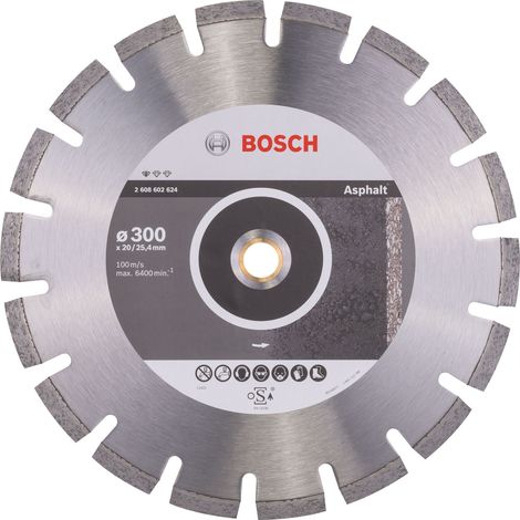 Bosch Disco de diamante Standard for Asphalt, 300 x 20/25,40 x 2,8 x 8 mm -2608602624 (1/3)