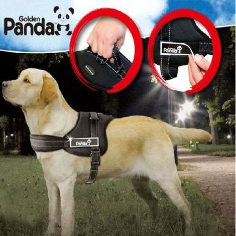 PAWZ ROAD Haute Qualité Harnais Grand Chien L Fabric Noir-Ywey (1/3)