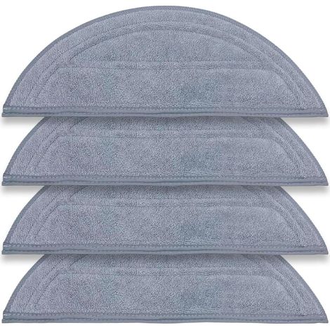Lot de 4 lingettes lavables en microfibre pour aspirateur robot Roborock Saros 10. Remplacement facile pour un nettoyage efficace de la maison. (1/4)