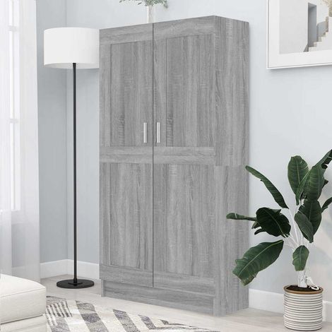 vidaXL Estantería madera contrachapada gris Sonoma 82,5x30,5x150 cm (1/5)
