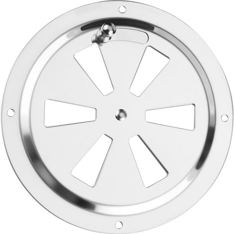 Grille de Ventilation Ronde, Rosette d'aération en Acier Inoxydabl  125 mm Grille D'évacuation pour Fumoir Bateau Maison Yacht (1/5)