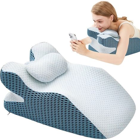 Ginocchiera ergonomica realizzata al 100% in memory foam – Cuscino di supporto multifunzionale per le gambe – Rivestimento in tessuto a maglia traspirante – Rivestimento lavabile – Colori assortiti (1/4)