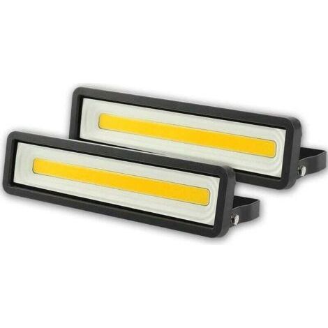 2er Set LED Flutlicht Außen 50W 4000LM, Leistungsstarker 220V Outdoor LED Strahler IP66 Wasserdicht, 3000K Warmweiß Sicherheitsbeleuchtung für Terrasse, Garten, Hof, Park, Garage [Energieklasse A+]