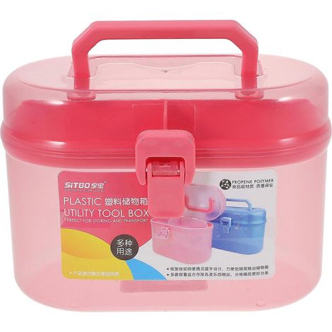 Trousse de bureau, organisateur de maquillage en plastique, porte-documents de bureau, panier à livres et journaux, bac de rangement en plastique (1/5)