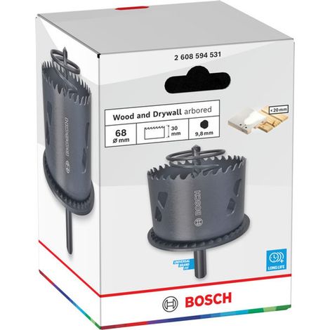 Bosch Lochsäge mit Aufsteckhalter und Randsenker Wood and Drywall, 68 x 30 mm (1/5)