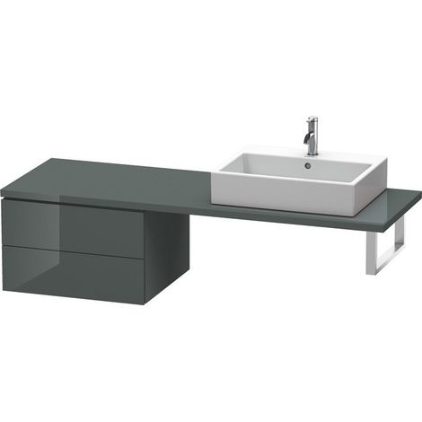 Consolle bassa L-CUBE 620x547x400mm Glossy Doloaveci grigio