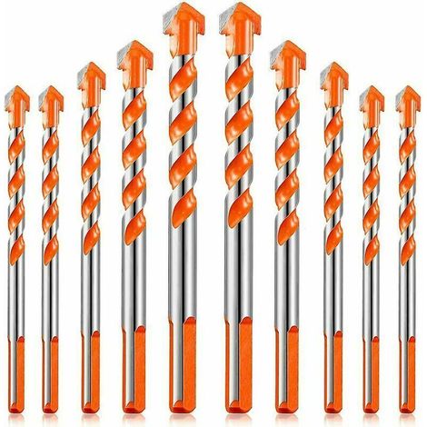 Metal drill bits for drills, 10 pieces of triangular drill bits, multi-functional triangular handle drill bits (1/5)