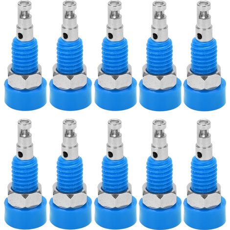 10pcs Connecteurs femelle banane 2mm, prise adaptateur panneau mini borne de liaison bleu pour instruments électroniques (1/5)