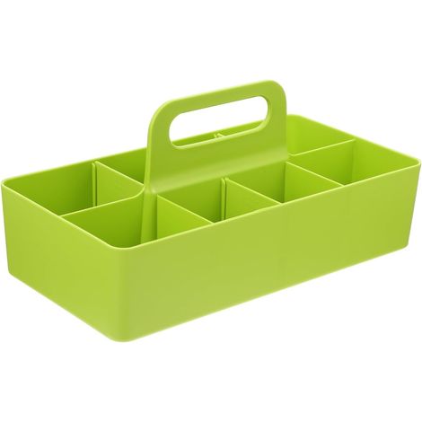 Boîte De Rangement Portable À 4 Compartiments Robuste Pour Produits De Première Nécessité Flacons De Organiseur Vert (1/5)