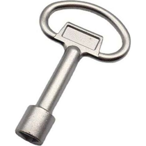 LAOYE Cle Triangle Poubelle Clé Poubelle Jaune Triangulaire Clef Triangle à Douille en Métal pour Compteur Gaz Ascenseurs Armoire Electriques Coffret (1/4)