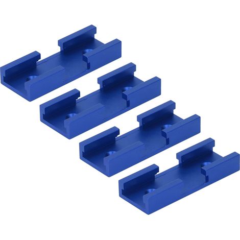 4 pièces de jonction de rail en T, connecteur transversal en alliage d'aluminium pour le travail du bois, bleu (1/5)