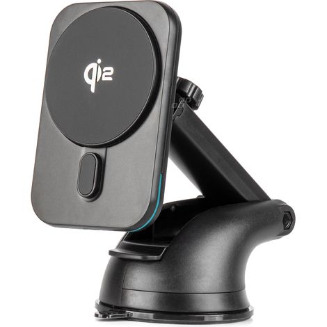 Supporto per telefono da auto per parabrezza e cruscotto con caricabatterie rapido a induzione Qi2 15W amio-04181 (1/5)