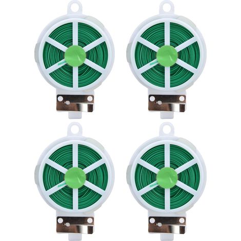4 pièces attaches pour plantes 50 mètres liens torsadés verts avec coupeur intégré pour soutien fixation jardin cour intérieure plantes d'intérieur (1/5)
