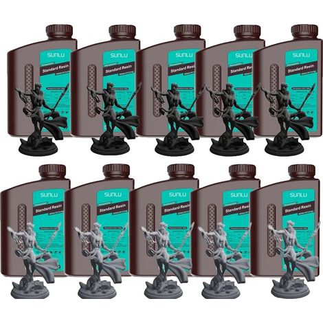 Resina 3D, sensible a los rayos UV, lavable con agua, estándar 5BK 5DG (1/2)