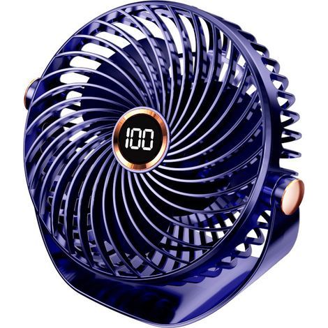LAN Silent Fan, 5-stufiger USB-Ventilator, Mini-Akku-Ventilator, 360° verstellbarer Tischventilator, kleiner Tischventilator für Schlafzimmer, Küche und Reisen (1/5)