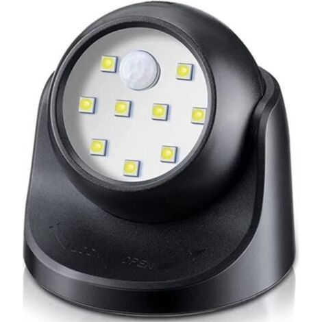Spot LED Extérieur, Spot exterieur avec Detecteur de mouvement, Projecteur LED extérieur Sans Fil, 150 Lumen, Sphère Amovible, Rotation et Inclinaison à 360 degrés, Batterie à Pile (1/5)