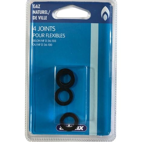 4 JOINTS NOIRS GAZ NATUREL G 1/2 POUR RACCORD G 1/2 ADDAX NI4002C/07