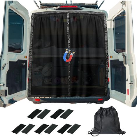 Moustiquaires magnétiques pour fourgonnettes porte latérale, moustiquaire pour fourgonnette pour Benz Vito, Ford Transit Custom, Opel/Vauxhall Vivaro protection solaire pour voiture (200x170cm) (1/5)