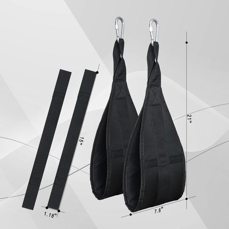 Ceintures abdominales suspendues pour barre de traction : ceintures abdominales de musculation pour l’entraînement aux tractions, support pour les levées de genoux et de jambes (1/5)