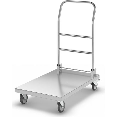 For Demand, Chariot plate-forme en inox, force 100 kg, L x l x (1/5)