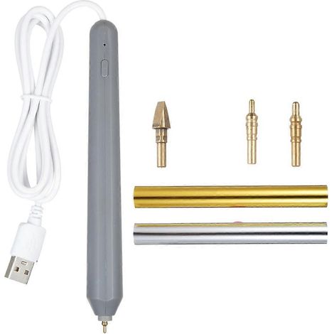 Kit de stylos à feuille chaude USB pour scrapbooking et scrapbooking. Rouleau de feuille chaude inclus. (1/5)
