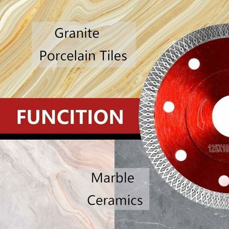Disque Diamanté - 125 mm - Pour Carrelage Granit Céramique Marbre - Coupe Sèche Ou Humide - 1 Pièce (1/5)