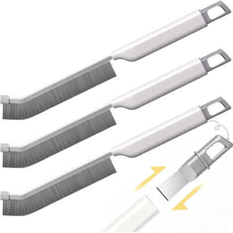 Brosse Joint Carrelage, Brosses de Nettoyage à Poils Durs, Multifonctionnelle Brosse Joint, Brosses Nettoyage Salle avec Spatule, pour Groove Gap et Saleté dans Salle de Bain et Cuisine (1/5)