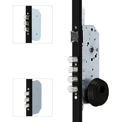 cerradura seg.tesa 3p tlb3645sclne negra entrada 60mm cerradero 45mm s/cilindro