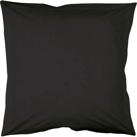 Douceur D'Intérieur – Taie d'oreiller 63 x 63 cm en 100% coton – Tissage 57 fils/cm² – Volant plat raffiné – Lavable en machine
