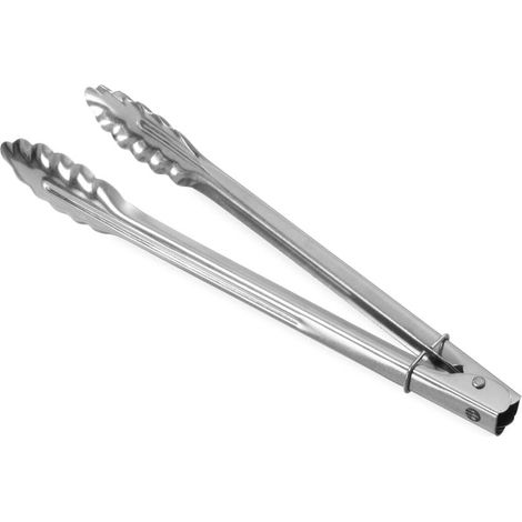 1 Pince à salade, Inox, 300mm longueur, Crochet de blocage, Lave-vaisselle, Cuisine professionnelle