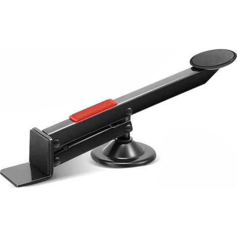 1 - Lève-Porte - Lève-Meuble - Rotation 360 Degrés - Capacité 100 kg - Pour Installation De Portes Et Meubles Lourds - Noir - 33x7,8 cm