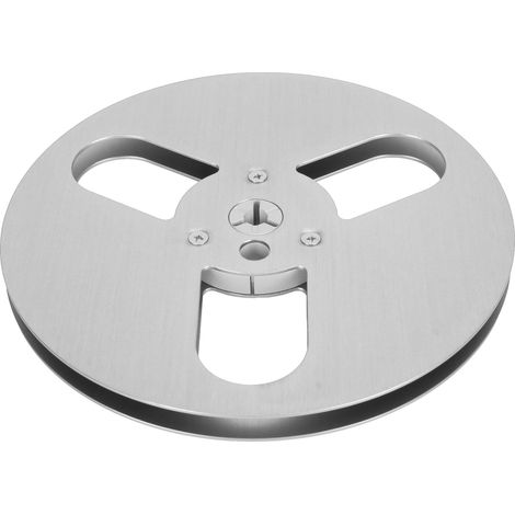 Bobine de bande magnétique vide 1/4 7 pouces en alliage d'aluminium, résistante au vent, 3 trous, bobine réceptrice pour enregistrement, couleur argent. (1/5)