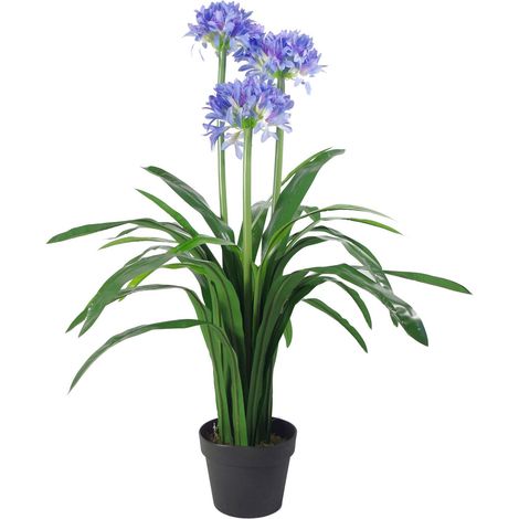90cm Premium Artificial Agapanthus with pot BLUE (1/2)