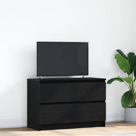 vidaXL TV Cabinet Black 80x35x54 cm Engineered Wood