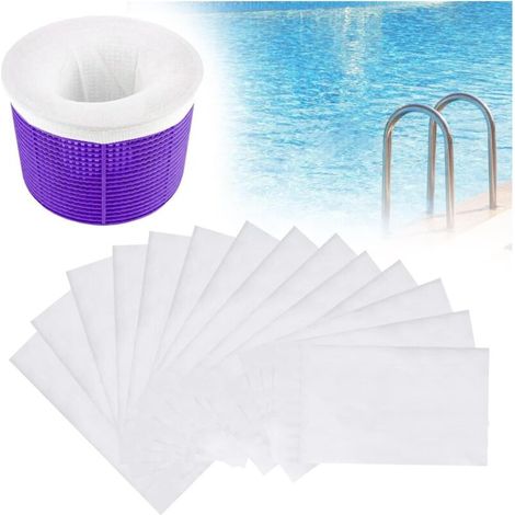 Écumoire de Piscine,Filet d'écumoire de Chaussette,Filtre de Panier de Piscine,Chaussettes d'écumoire de Piscine,Chaussettes filtrantes d'écumoire de Piscine pour Panier de Piscine(10 (1/4)