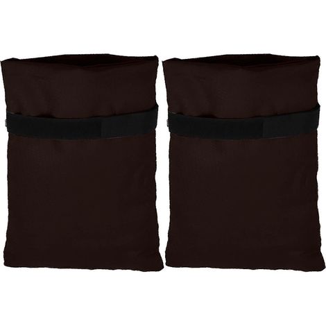 Lot de 2 housses de robinet extérieur pour l'hiver : housses épaisses, isolantes, imperméables et résistantes au gel (marron). (1/5)