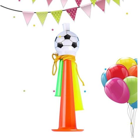 Trompette de stade - Trompette de fête - Sonorité réaliste - Poignée ergonomique - 14 x 5 x 5 cm - Multicolore (1/5)