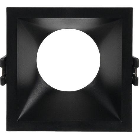 Aro Downlight Empotrable Cuadrado - Bajo UGR - Corte 75 X 75mm - Negro