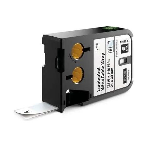 Dymo XTL Étiquettes Vinyle Noir sur Blanc 21 x 39 mm